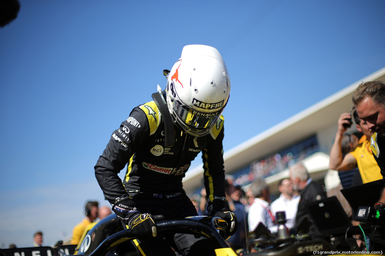 GP USA, 03.11.2019- partenzaing grid,  Daniel Ricciardo (AUS) Renault Sport F1 Team RS19
