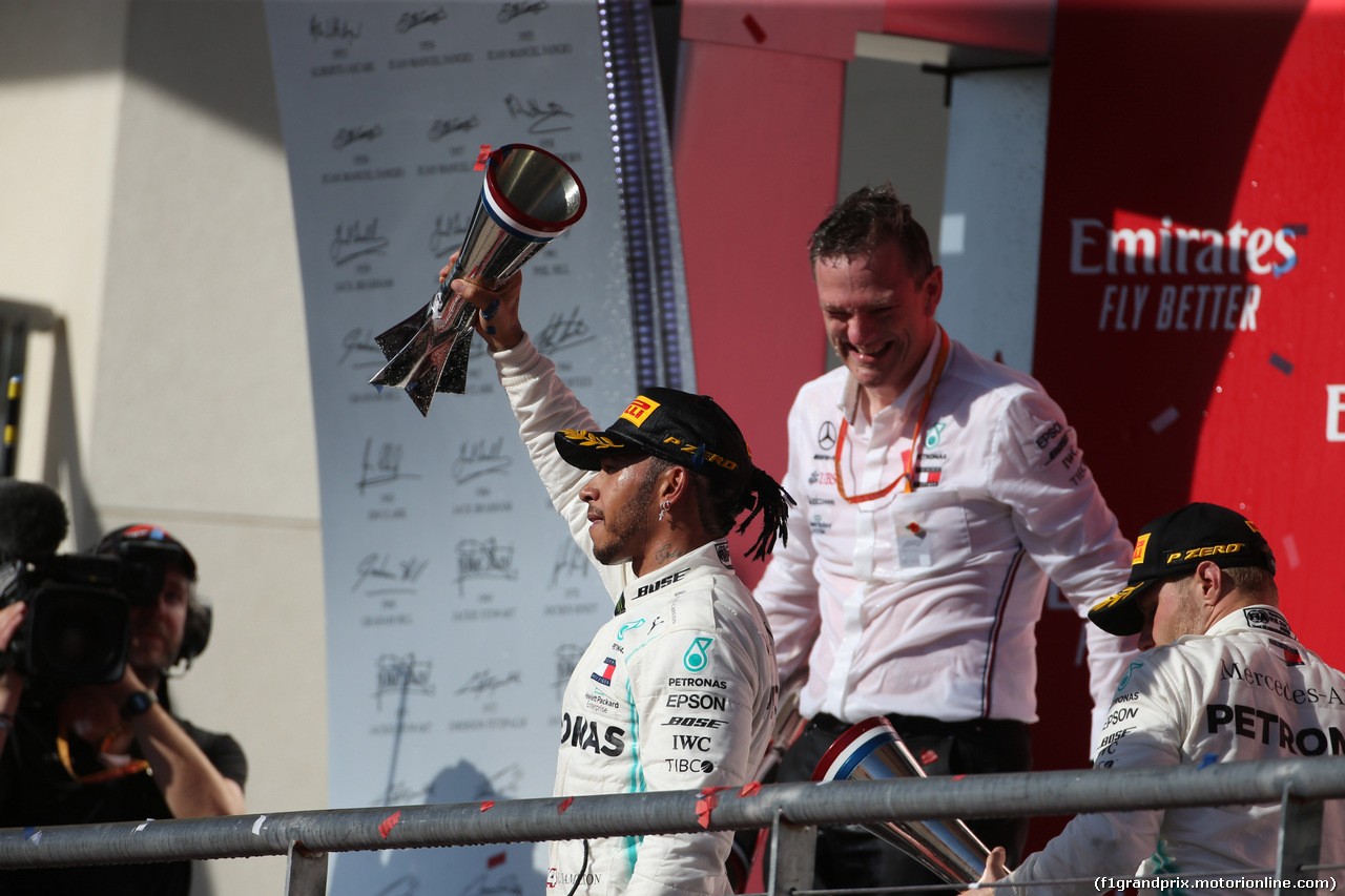 GP USA, 03.11.2019- podium,  2nd Lewis Hamilton (GBR) Mercedes AMG F1 W10 EQ 2019 World Champion