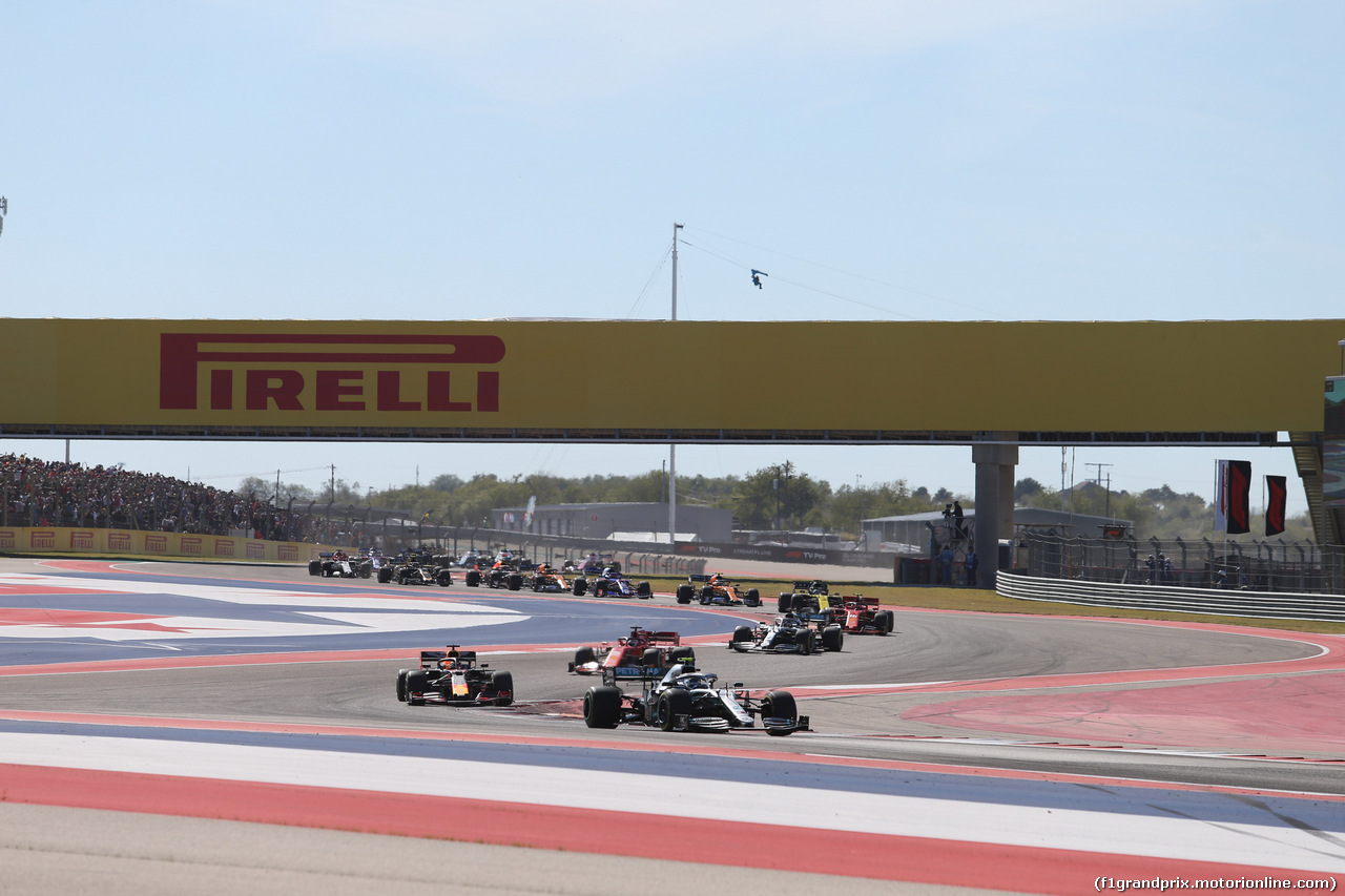 GP USA, 03.11.2019- Gara, Valtteri Bottas (FIN) Mercedes AMG F1 W10 EQ Power