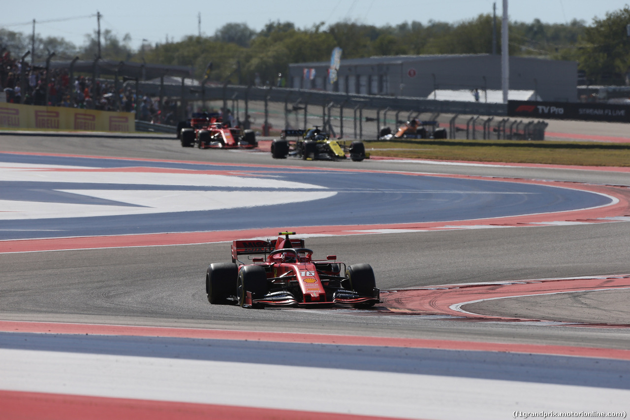 GP USA, 03.11.2019- Gara, Charles Leclerc (MON) Ferrari SF90