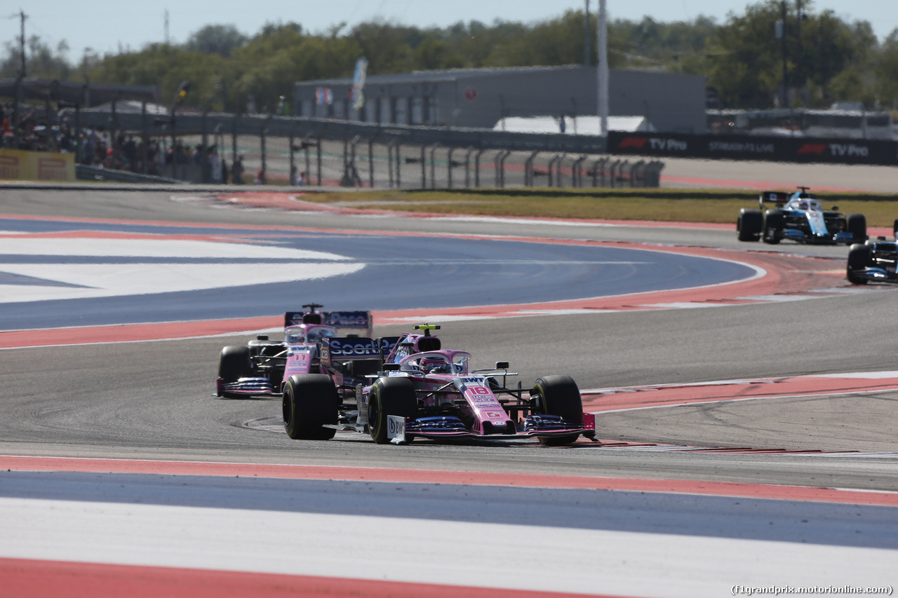 GP USA, 03.11.2019- Gara, Lance Stroll (CDN) Racing Point F1 RP19