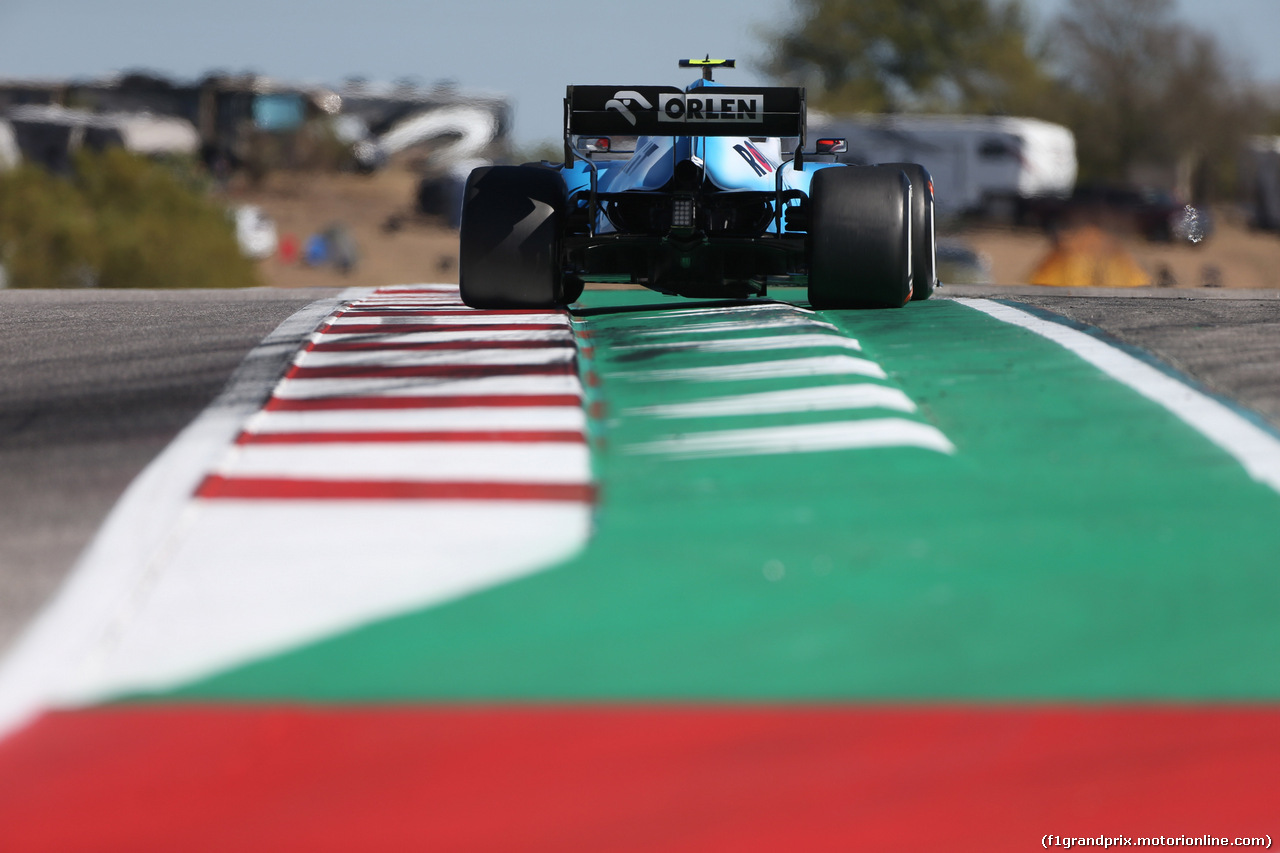 GP USA, 03.11.2019- Gara, Robert Kubica (POL) Williams F1 FW42