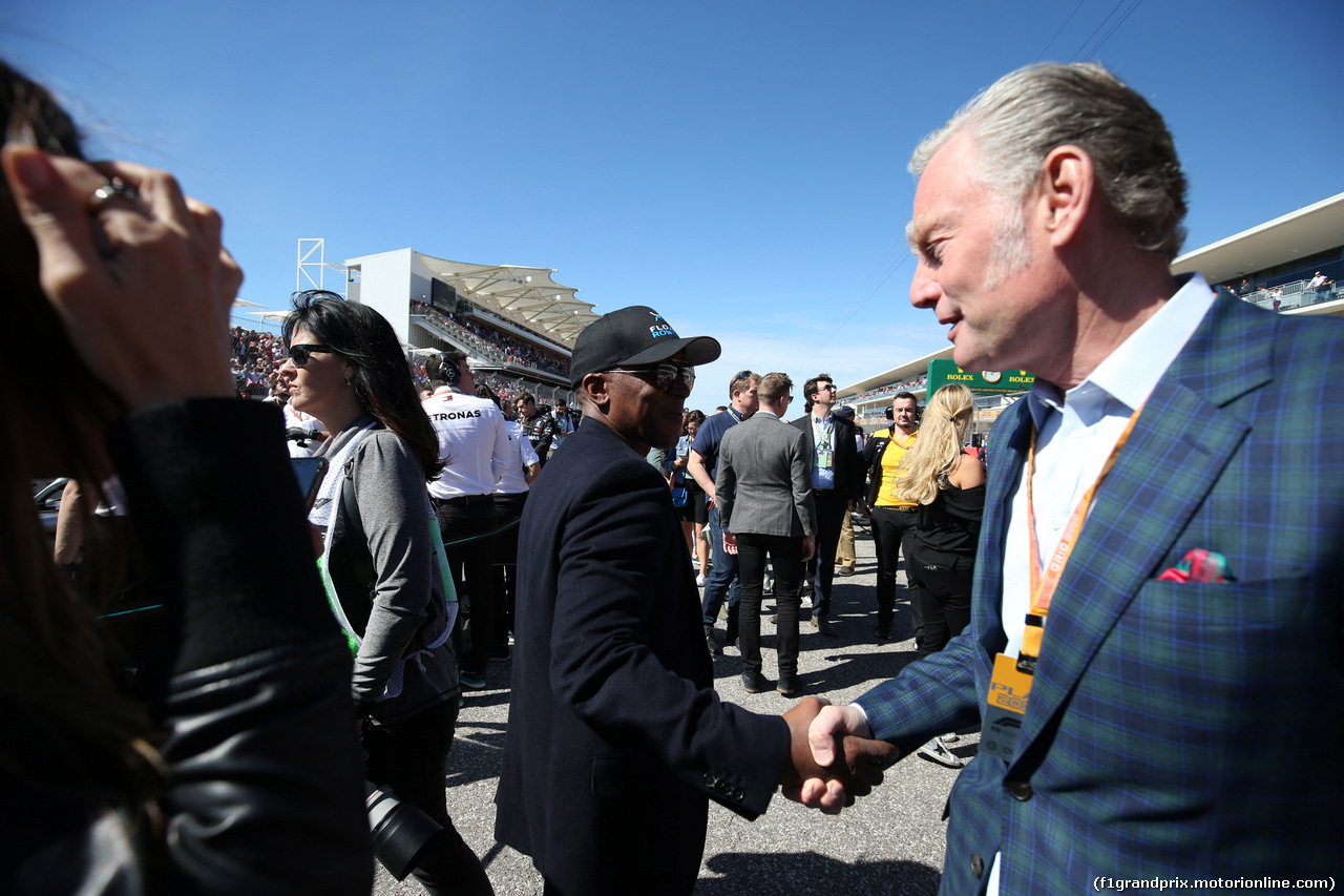 GP USA, 03.11.2019- partenzaing grid, Anthony Hamilton (GBR), father of Lewis Hamilton (GBR) e Sean Bratches (US), Liberty Media