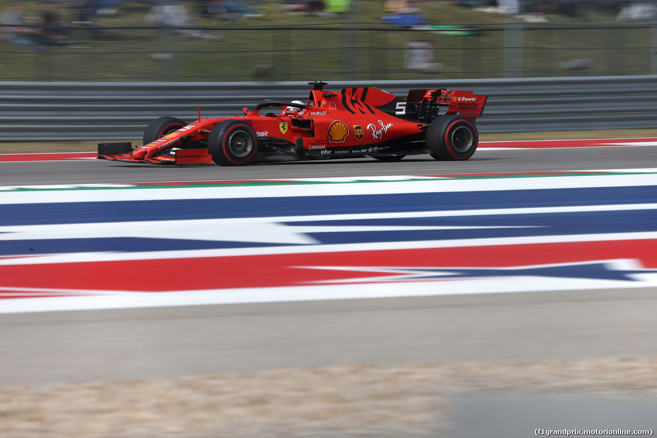 GP USA, 02.11.2019- Prove Libere 3, Sebastian Vettel (GER) Ferrari SF90