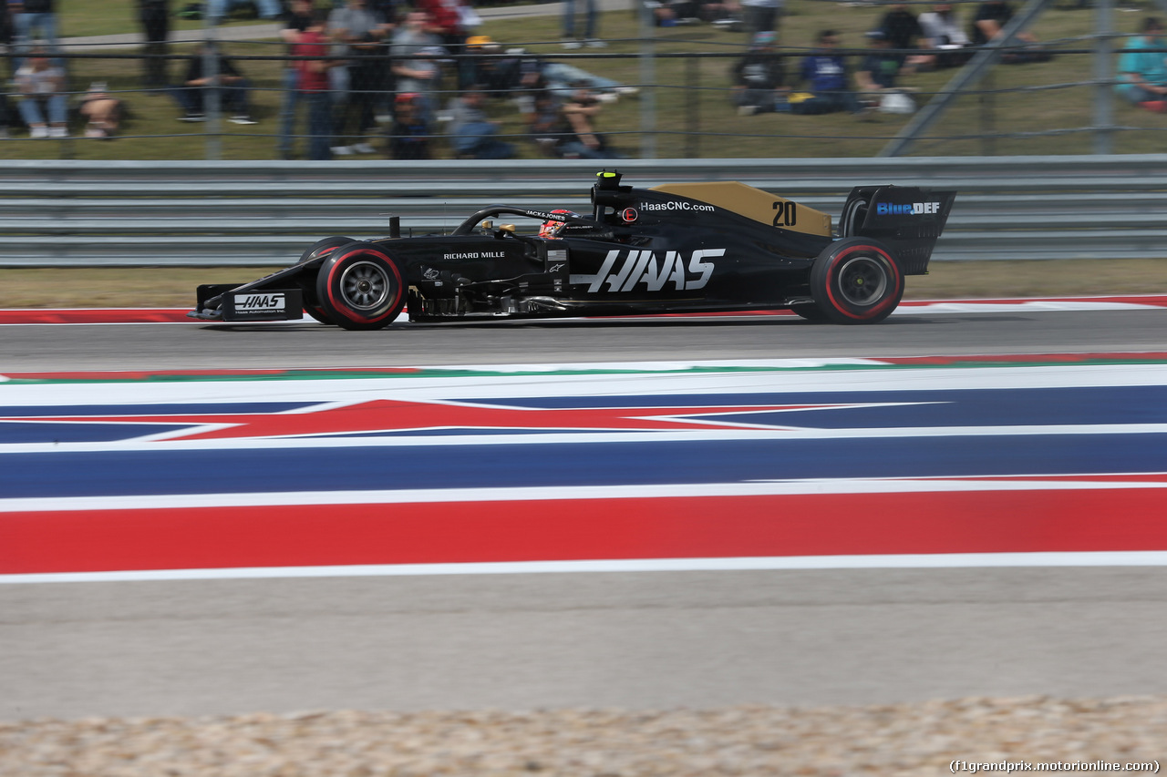 GP USA, 02.11.2019- Prove Libere 3,  Kevin Magnussen (DEN) Haas F1 Team VF-19