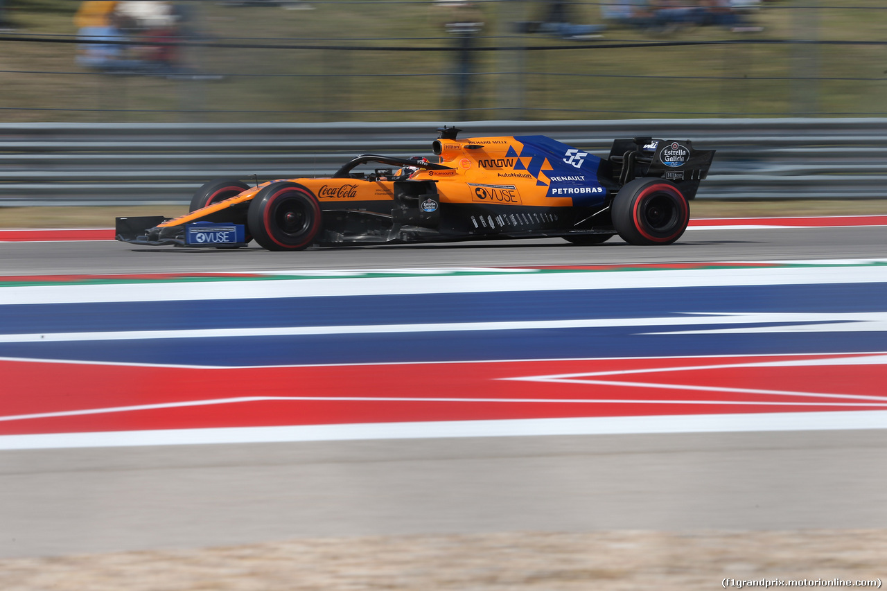 GP USA, 02.11.2019- Prove Libere 3, Carlos Sainz Jr (ESP) Mclaren F1 Team MCL34