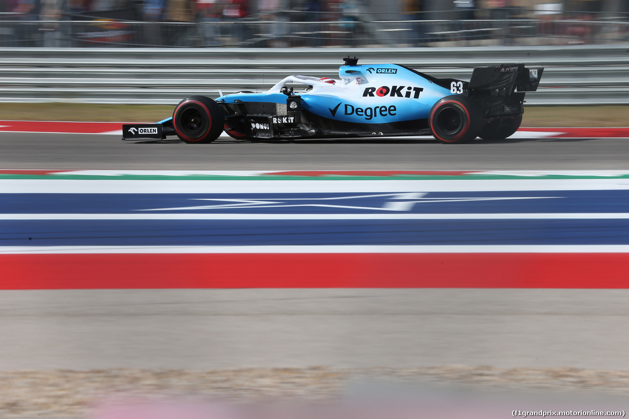 GP USA, 02.11.2019- Prove Libere 3, George Russell (GBR) Williams F1 FW42