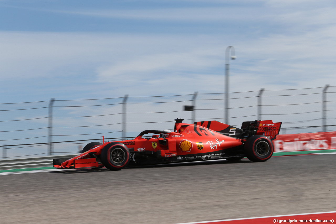 GP USA, 02.11.2019- Free practice 3,  Sebastian Vettel (GER) Ferrari SF90