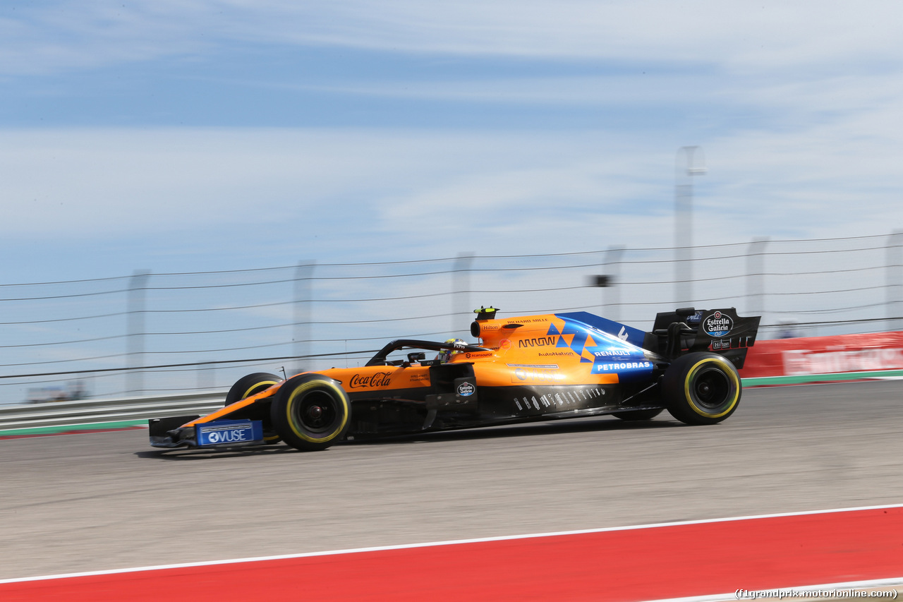 GP USA, 02.11.2019- Free practice 3,  Lando Norris (GBR) Mclaren F1 Team MCL34