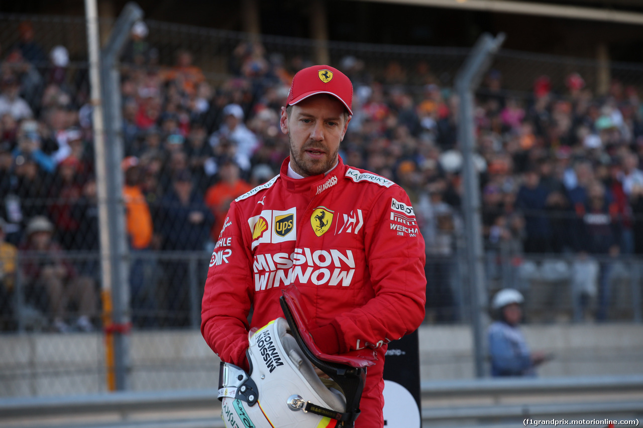 GP USA, 02.11.2019- Parc ferme, Sebastian Vettel (GER) Ferrari SF90