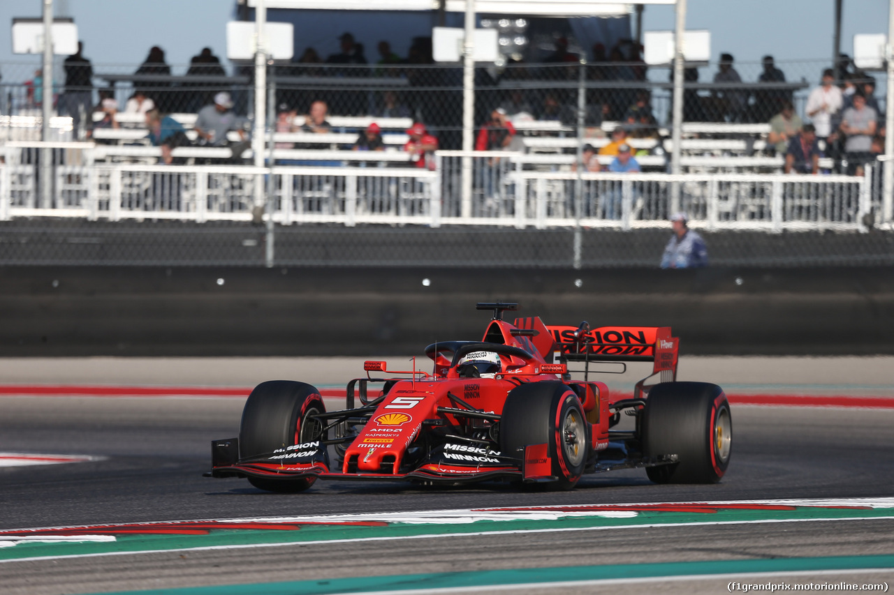 GP USA, 02.11.2019- Qualifiche, Sebastian Vettel (GER) Ferrari SF90