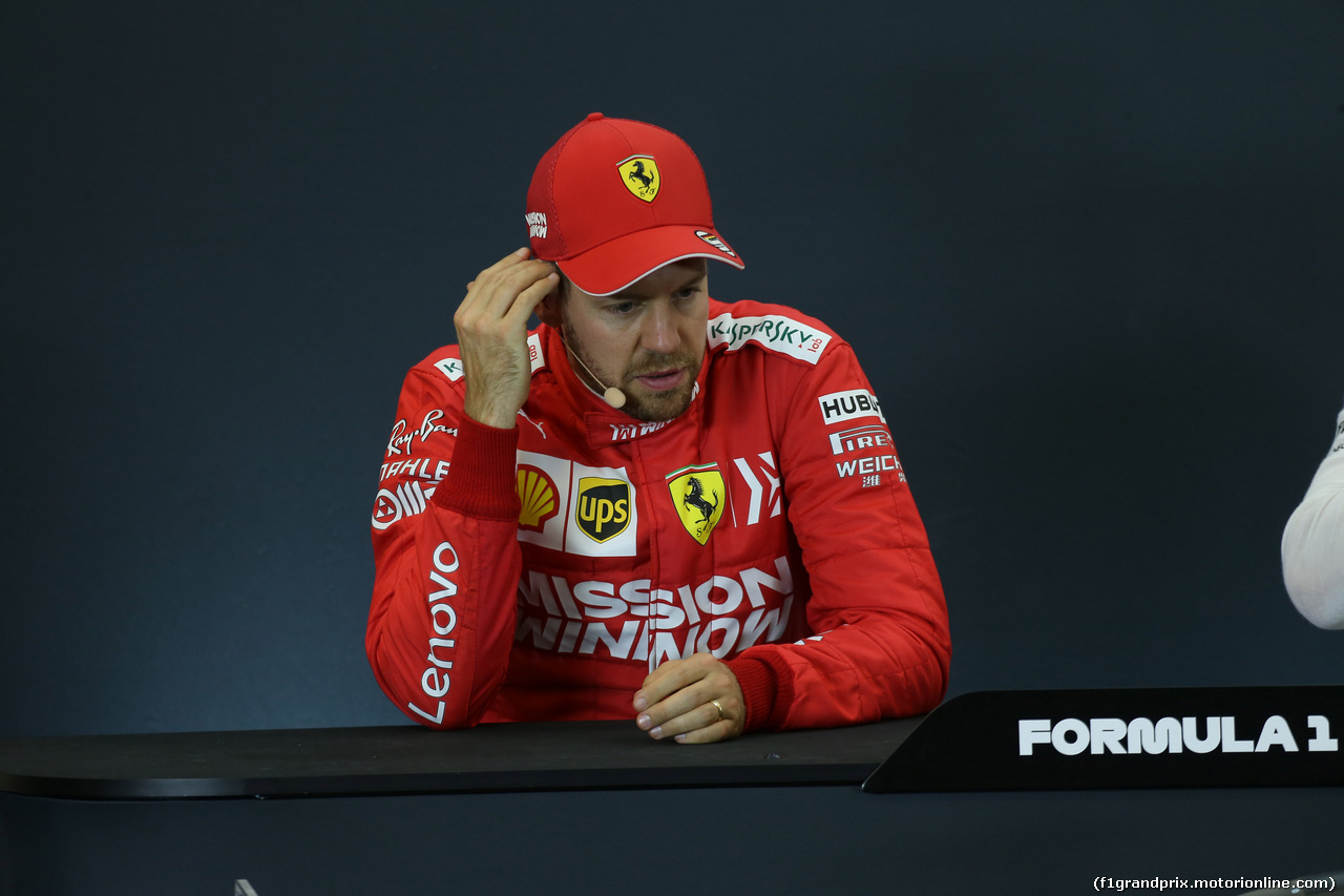 GP USA, 02.11.2019- Official Fia press conference, Sebastian Vettel (GER) Ferrari SF90
