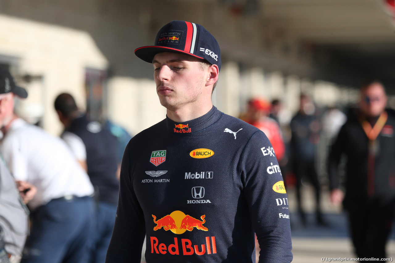GP USA, 02.11.2019- Parc ferme, Max Verstappen (NED) Red Bull Racing RB15