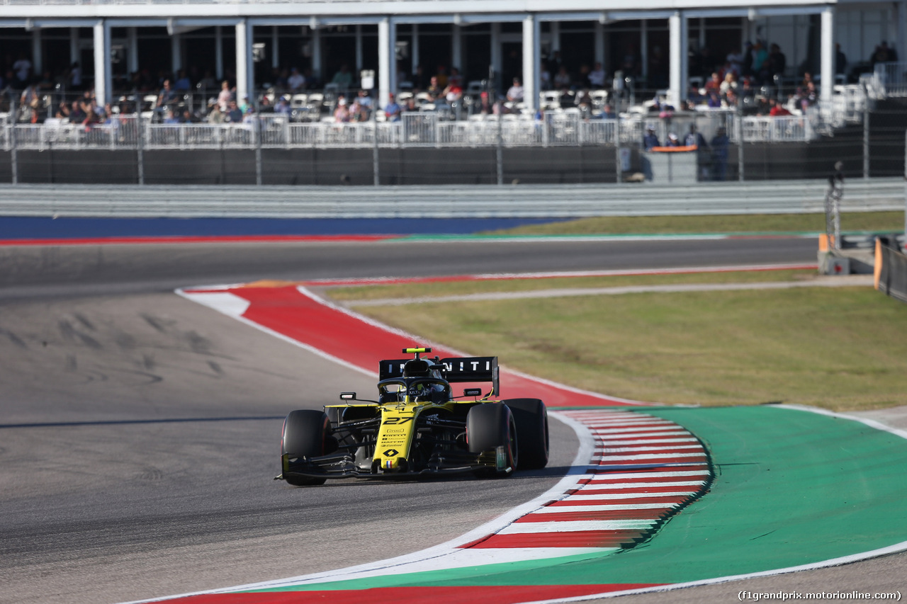 GP USA, 02.11.2019- Qualifiche, Nico Hulkenberg (GER) Renault Sport F1 Team RS19