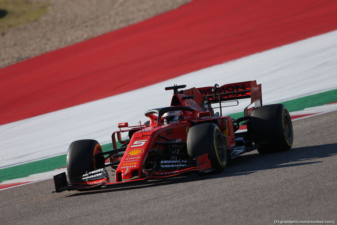 GP USA, 02.11.2019- Qualifiche, Sebastian Vettel (GER) Ferrari SF90