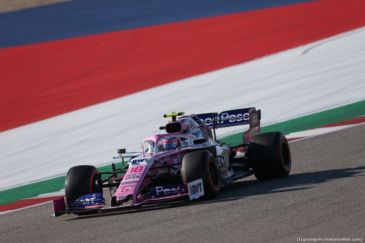 GP USA, 02.11.2019- Qualifiche, Lance Stroll (CDN) Racing Point F1 RP19