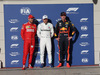 GP USA, 02.11.2019- Festeggiamenti in parc fermee, Pole Position Valtteri Bottas (FIN) Mercedes AMG F1 W10 EQ Power, 2nd placeSebastian Vettel (GER) Ferrari SF90, 3rd place Max Verstappen (NED) Red Bull Racing RB15