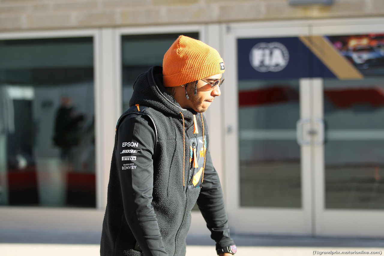 GP USA, 01.11.2019- Lewis Hamilton (GBR) Mercedes AMG F1 W10 EQ Power