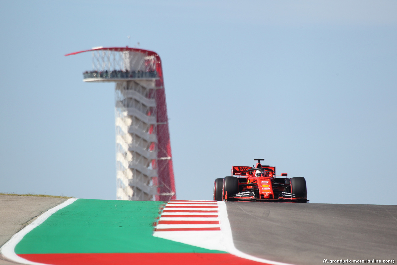 GP USA, 01.11.2019- free Practice 1, Sebastian Vettel (GER) Ferrari SF90
