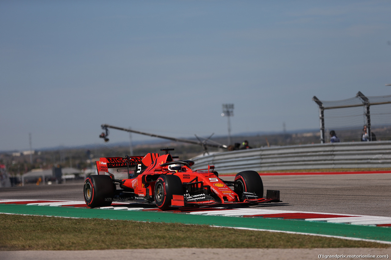 GP USA, 01.11.2019- free Practice 1, Sebastian Vettel (GER) Ferrari SF90