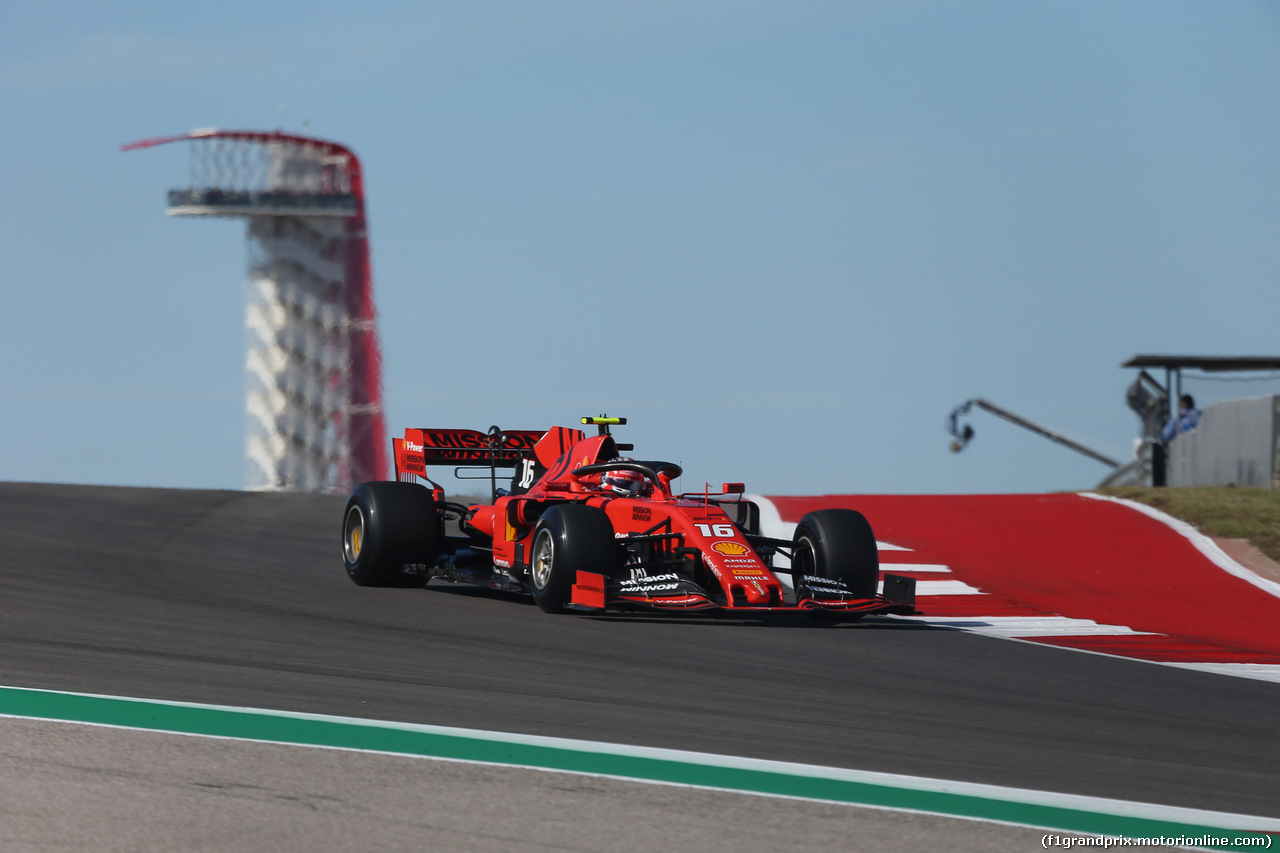GP USA, 01.11.2019- free Practice 1, Charles Leclerc (MON) Ferrari SF90