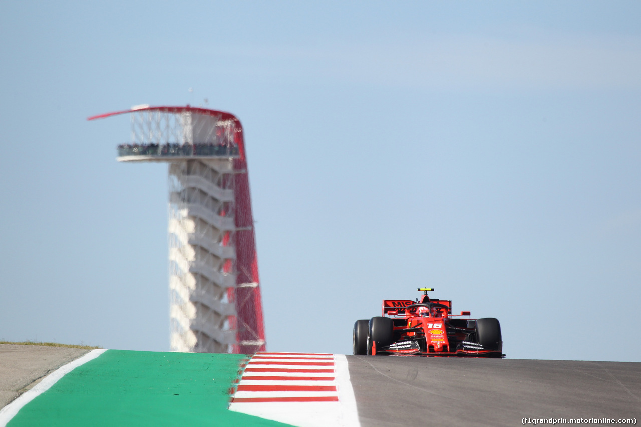 GP USA, 01.11.2019- free Practice 1, Charles Leclerc (MON) Ferrari SF90