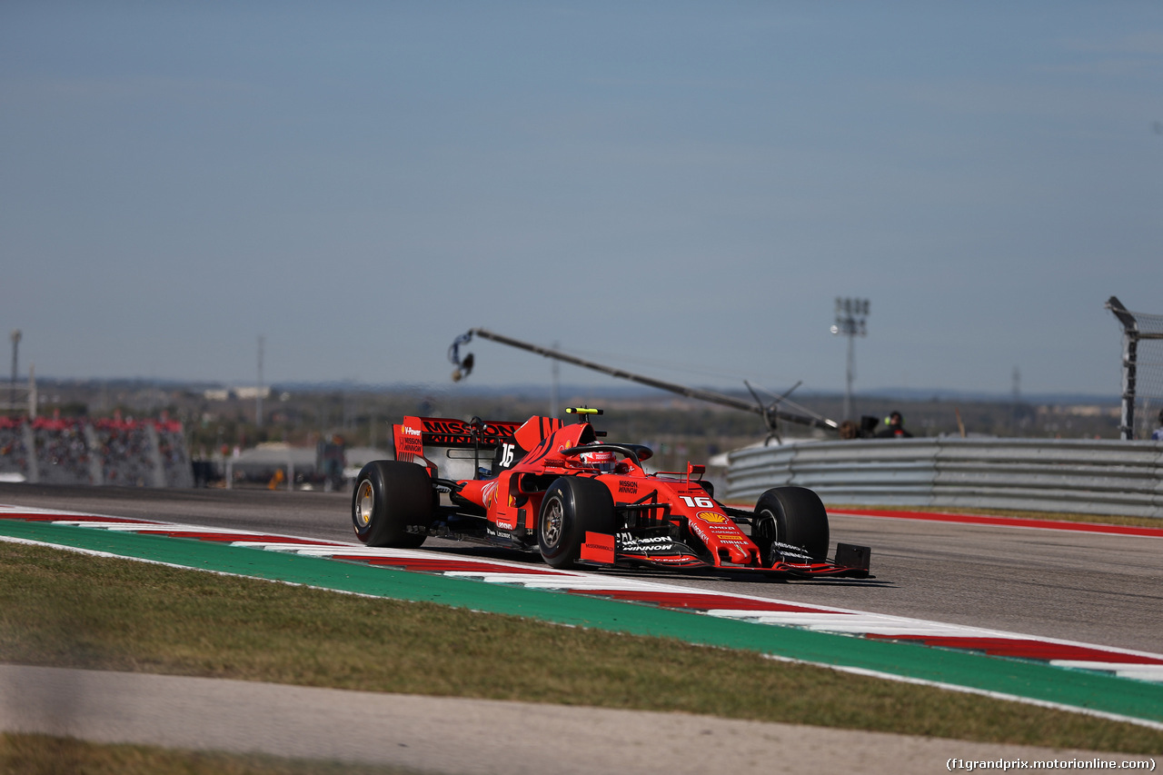 GP USA, 01.11.2019- free Practice 1, Charles Leclerc (MON) Ferrari SF90