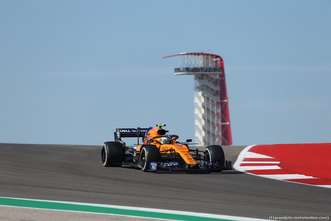 GP USA, 01.11.2019- free Practice 1, Lando Norris (GBR) Mclaren F1 Team MCL34