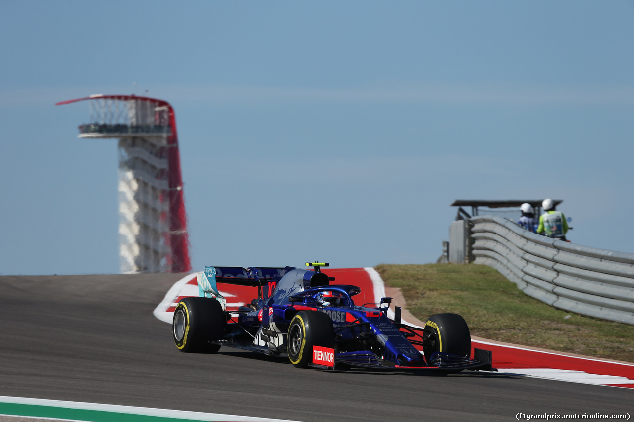 GP USA, 01.11.2019- free Practice 1, Pierre Gasly (FRA) Scuderia Toro Rosso STR14
