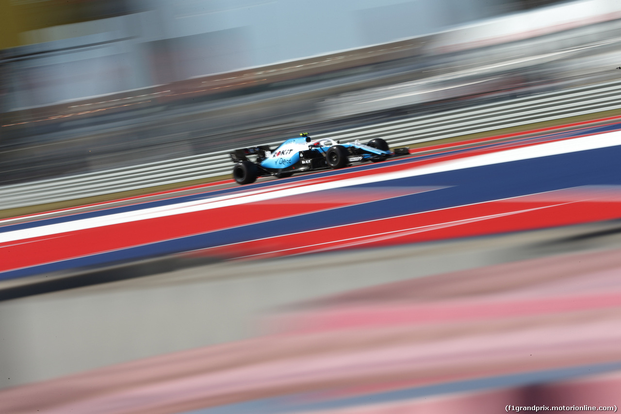 GP USA, 01.11.2019- free Practice 1, Robert Kubica (POL) Williams F1 FW42