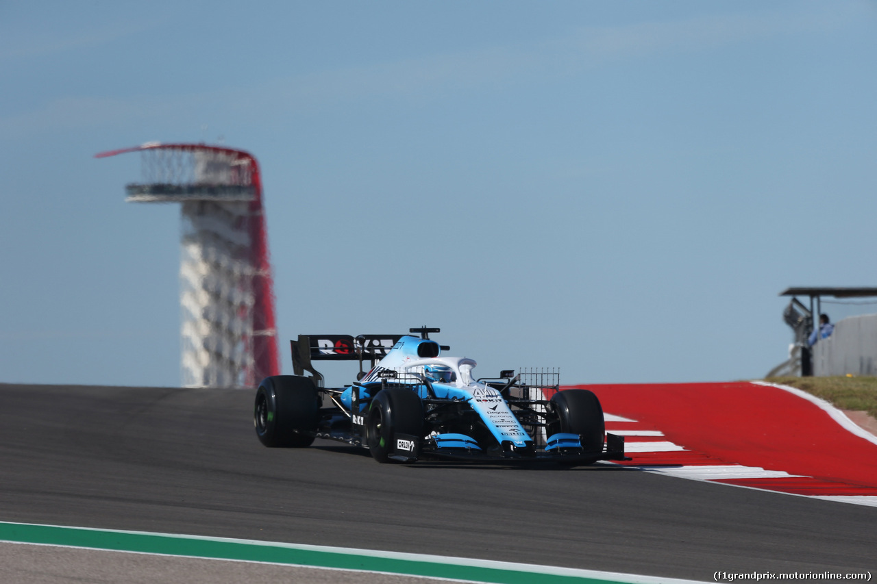 GP USA, 01.11.2019- free Practice 1, Nicholas Latifi (CDN) Williams Racing Test e Development Driver