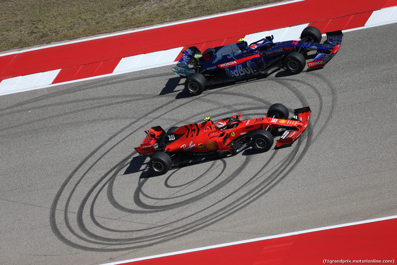 GP USA, 01.11.2019- free Practice 1, Charles Leclerc (MON) Ferrari SF90 e Pierre Gasly (FRA) Scuderia Toro Rosso STR14