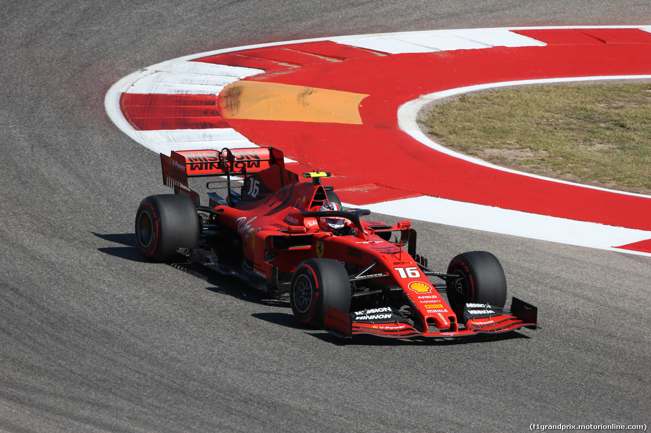 GP USA, 01.11.2019- free Practice 1, Charles Leclerc (MON) Ferrari SF90