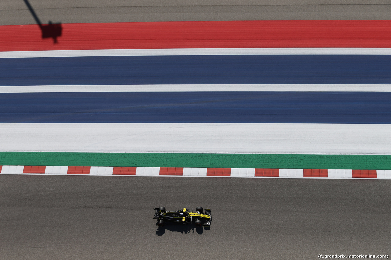 GP USA, 01.11.2019- free Practice 1, Daniel Ricciardo (AUS) Renault Sport F1 Team RS19