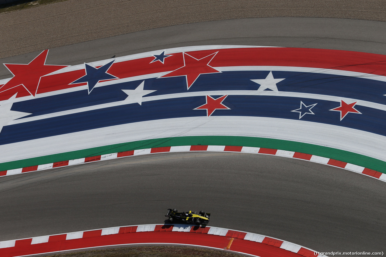 GP USA, 01.11.2019- free Practice 1, Daniel Ricciardo (AUS) Renault Sport F1 Team RS19