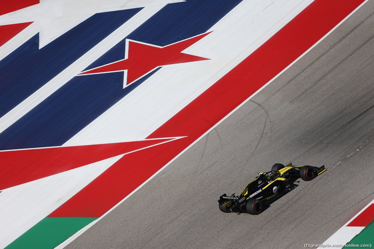 GP USA, 01.11.2019- free Practice 1, Nico Hulkenberg (GER) Renault Sport F1 Team RS19