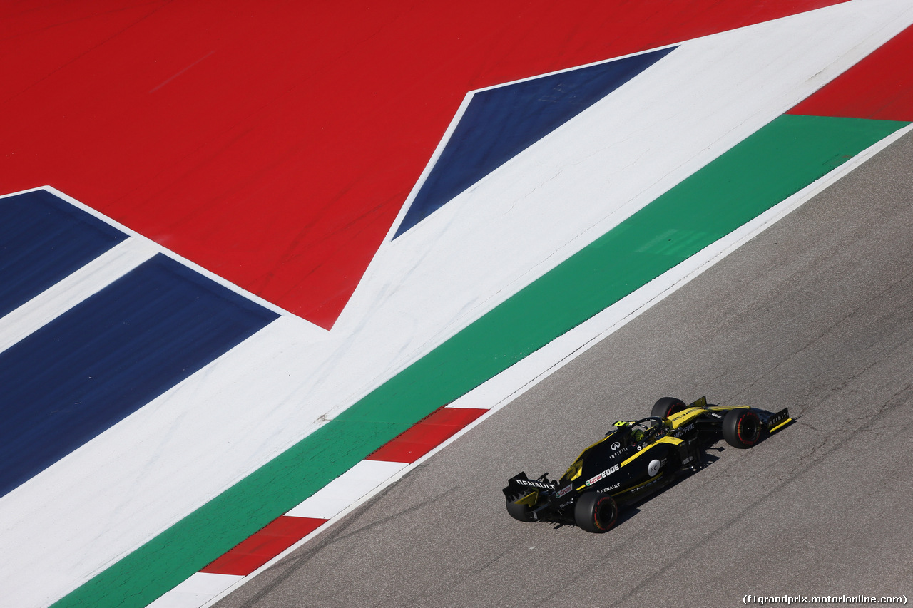 GP USA, 01.11.2019- free Practice 1, Nico Hulkenberg (GER) Renault Sport F1 Team RS19