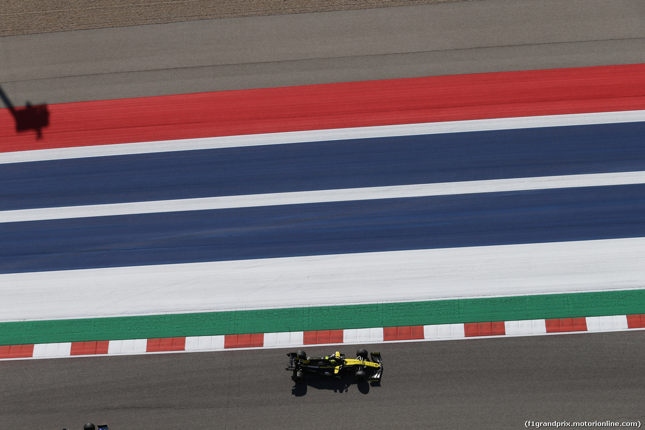 GP USA, 01.11.2019- free Practice 1, Nico Hulkenberg (GER) Renault Sport F1 Team RS19