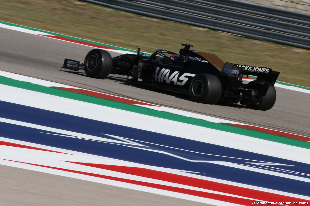 GP USA, 01.11.2019- free Practice 1, Romain Grosjean (FRA) Haas F1 Team VF-19