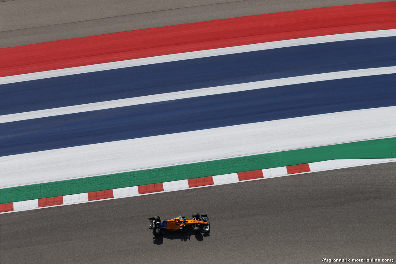 GP USA, 01.11.2019- free Practice 1, Carlos Sainz Jr (ESP) Mclaren F1 Team MCL34