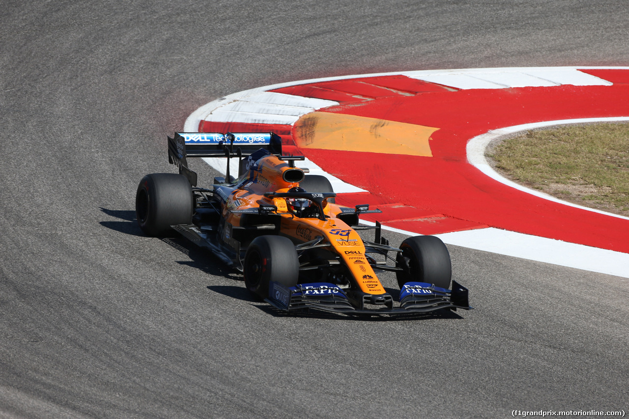 GP USA, 01.11.2019- free Practice 1, Carlos Sainz Jr (ESP) Mclaren F1 Team MCL34