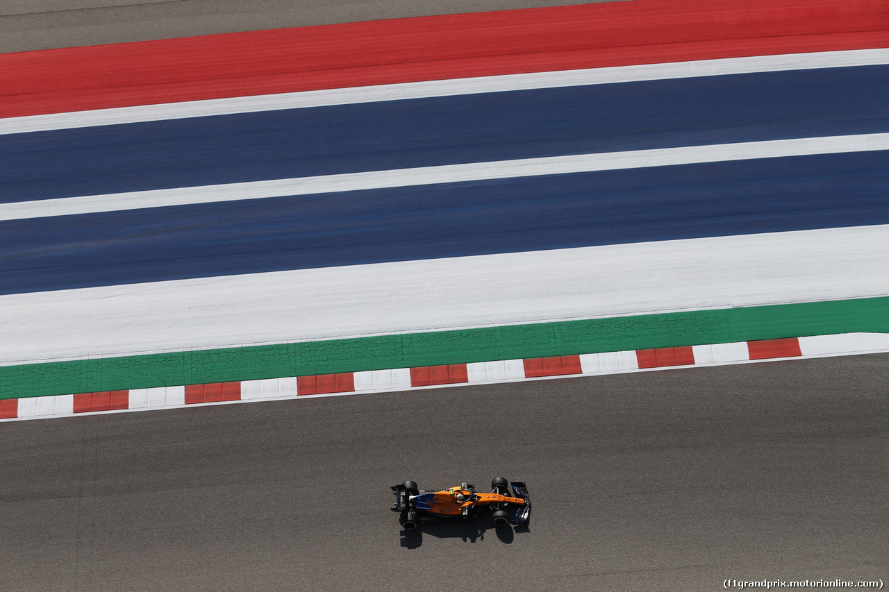 GP USA, 01.11.2019- free Practice 1, Lando Norris (GBR) Mclaren F1 Team MCL34