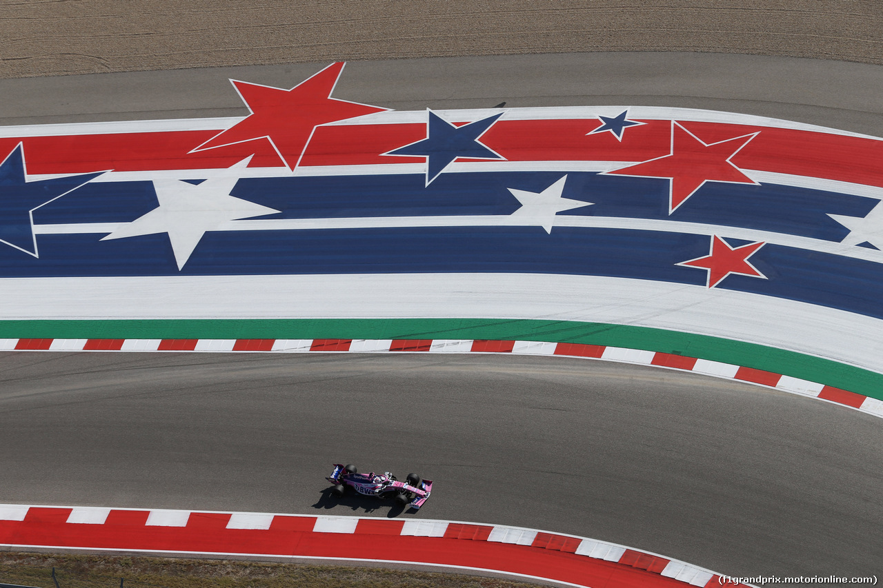 GP USA, 01.11.2019- free Practice 1, Sergio Perez (MEX) Racing Point F1 RP19