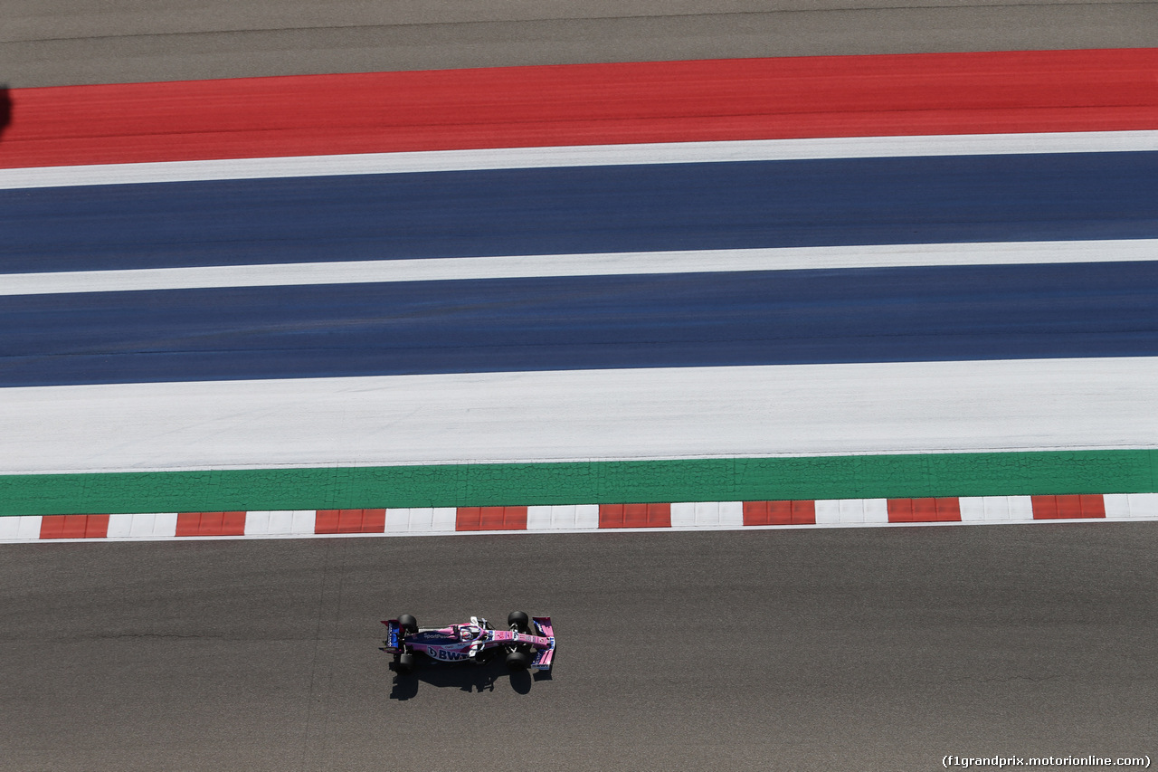 GP USA, 01.11.2019- free Practice 1, Sergio Perez (MEX) Racing Point F1 RP19
