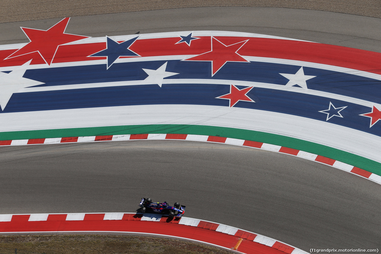 GP USA, 01.11.2019- free Practice 1, Pierre Gasly (FRA) Scuderia Toro Rosso STR14
