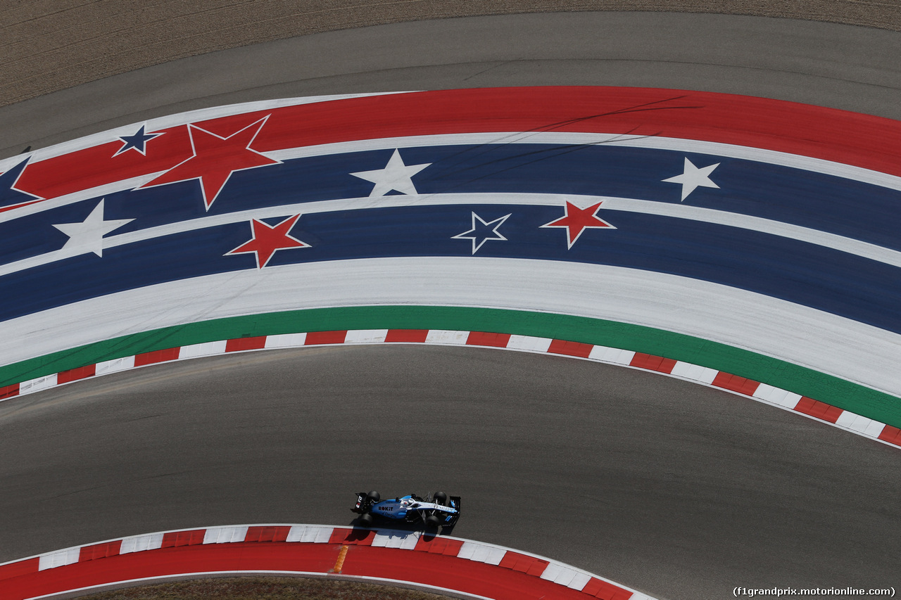 GP USA, 01.11.2019- free Practice 1, Nicholas Latifi (CDN) Williams Racing Test e Development Driver