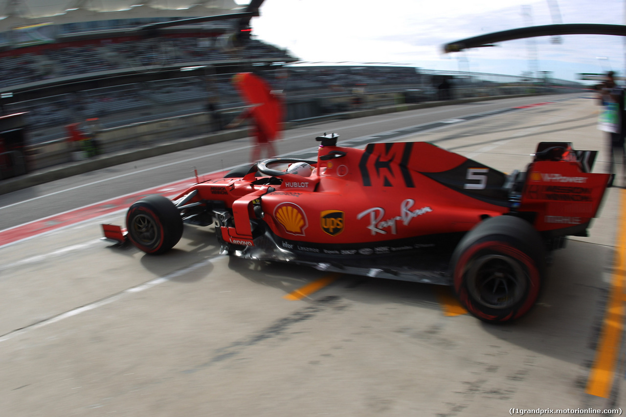 GP USA, 01.11.2019- Free practice 2, Sebastian Vettel (GER) Ferrari SF90