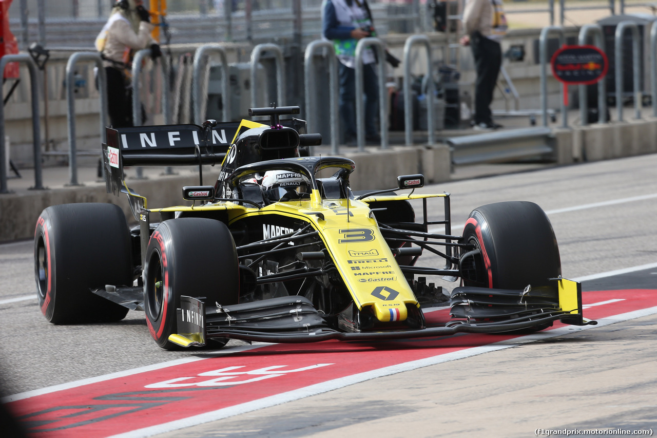 GP USA, 01.11.2019- Free practice 2, Daniel Ricciardo (AUS) Renault Sport F1 Team RS19