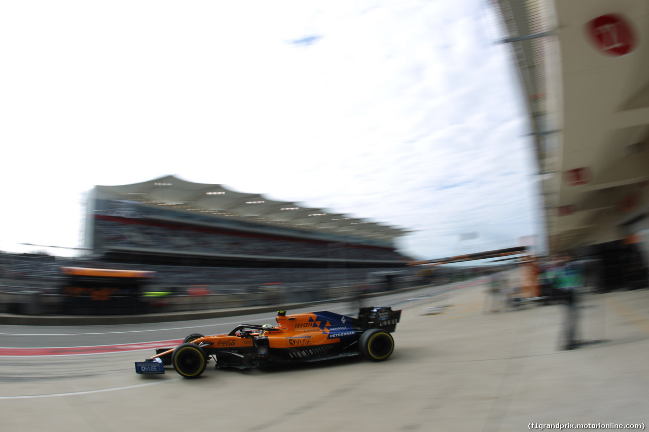 GP USA, 01.11.2019- Free practice 2, Lando Norris (GBR) Mclaren F1 Team MCL34