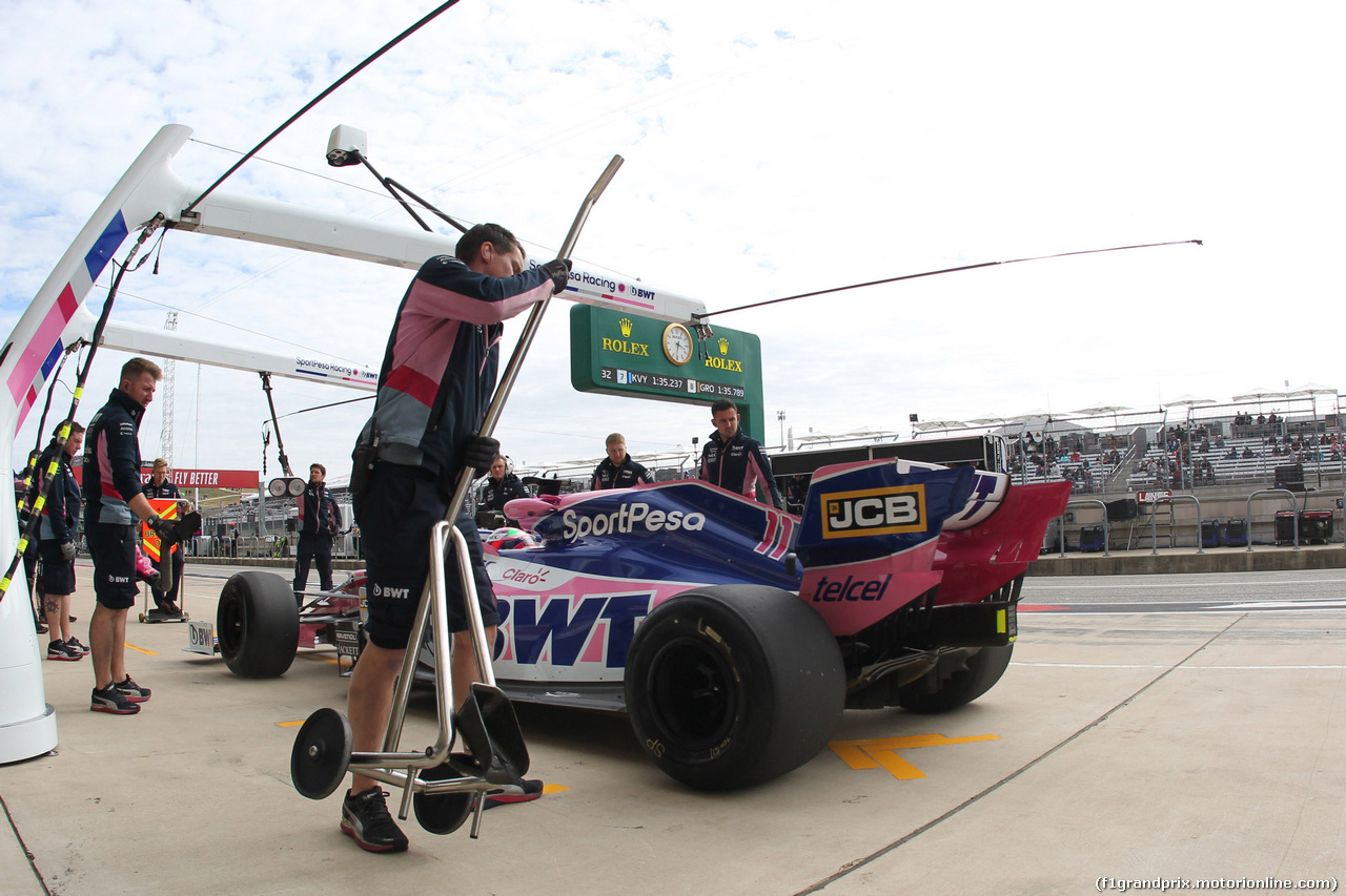 GP USA, 01.11.2019- Free practice 2, Sergio Perez (MEX) Racing Point F1 RP19